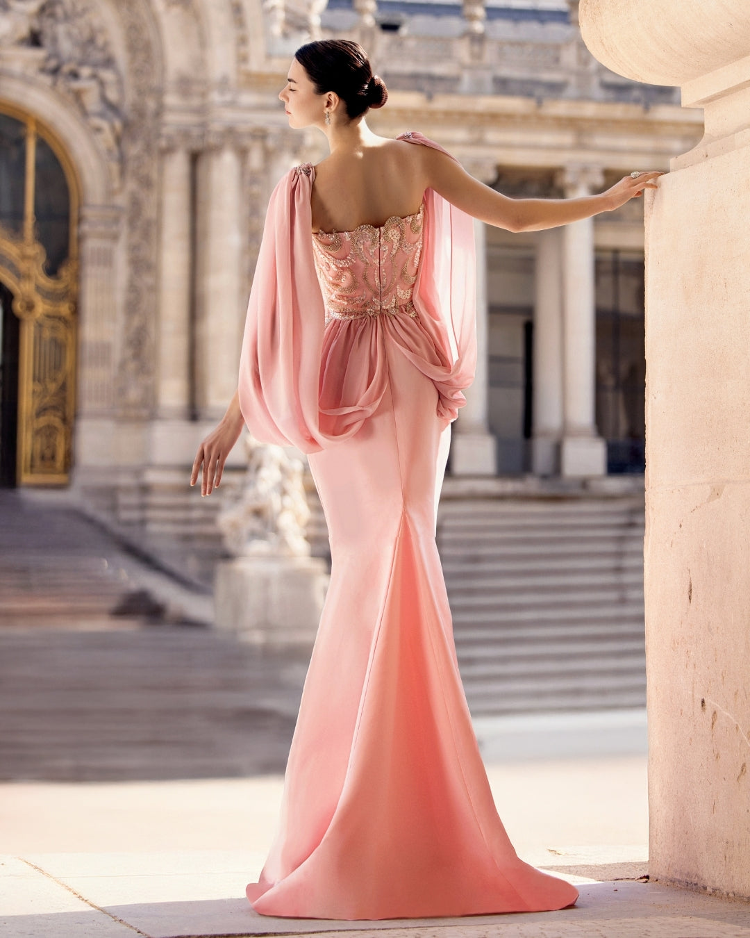 Blush Seraphine Embellished Mermaid Gown